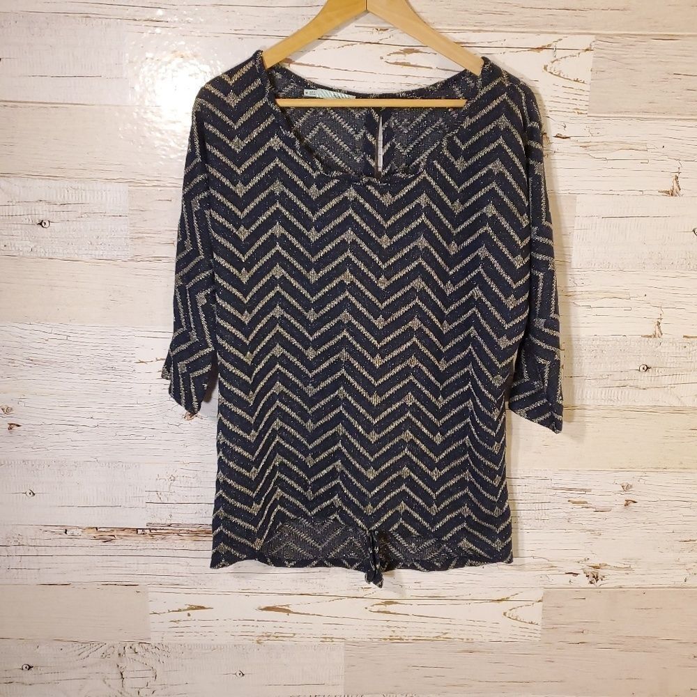 Maurices metallic‎ open back sweater